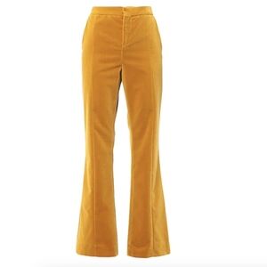 Marni Mustard Yellow Velvet Flares, NWT, Size IT 42 (US 6-8: see measurements!)